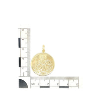 Load image into Gallery viewer, 9ct Gold Round Double Sided St Christopher Pendant
