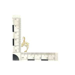 9ct Gold & Diamond Set Dolphin Pendant