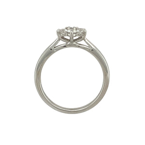 18ct White Gold & Diamond Set Flower Cluster Ring