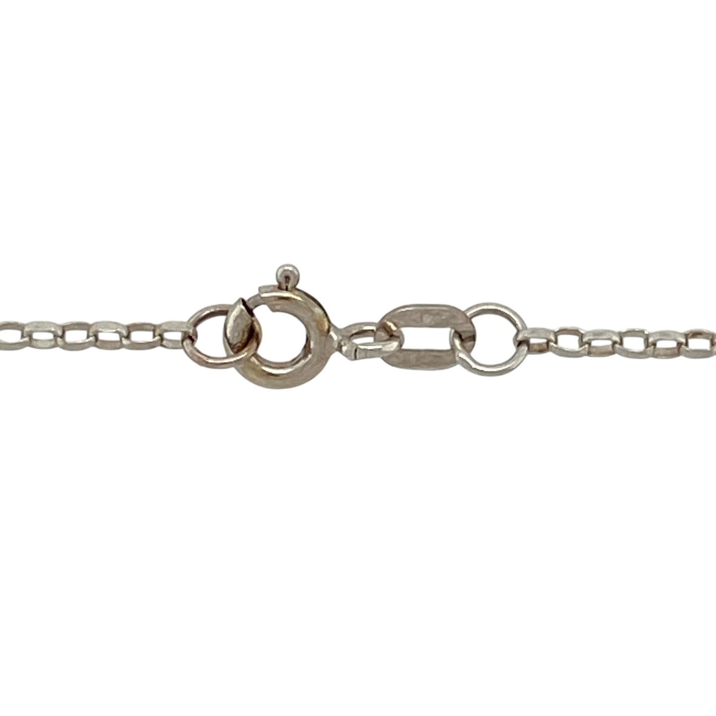 9ct White Gold Open Heart 20" Necklace