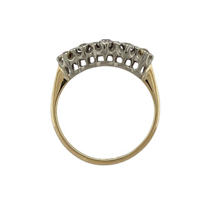 18ct Gold & Platinum Diamond Set Five Stone Ring