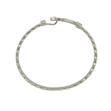 Load image into Gallery viewer, New Solid 925 Silver &amp; Cubic Zirconia Children&#39;s Horseshoe Twisted Bangle
