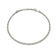 Load image into Gallery viewer, New Solid 925 Silver &amp; Cubic Zirconia Horseshoe Twisted Bangle
