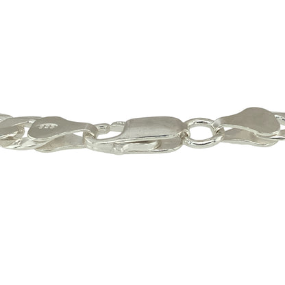Bring classic style and everyday versatility to your jewellery collection with this new 925 solid silver 8.5" curb bracelet—a sleek and timeless piece with a polished finish and comfortable fit.

Design: Featuring a traditional curb link design with a 7mm link width, this bracelet offers a clean, structured look that suits both casual and smart styling.
Material: Made from solid 925 sterling silver, the high-shine finish adds a bright, refined edge to the durable link construction.
