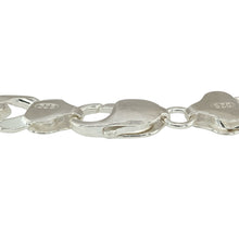 Load image into Gallery viewer, Bring bold style and timeless appeal to your jewellery collection with this new 925 solid silver 9&quot; curb bracelet—a heavyweight classic with striking curb links and a polished finish.

Design: Featuring a traditional curb link pattern with a bold 11mm link width, this bracelet delivers a clean, confident look with lasting appeal.
Material: Made from solid 925 sterling silver, the high-shine finish enhances the bold design with a sleek and refined edge.

