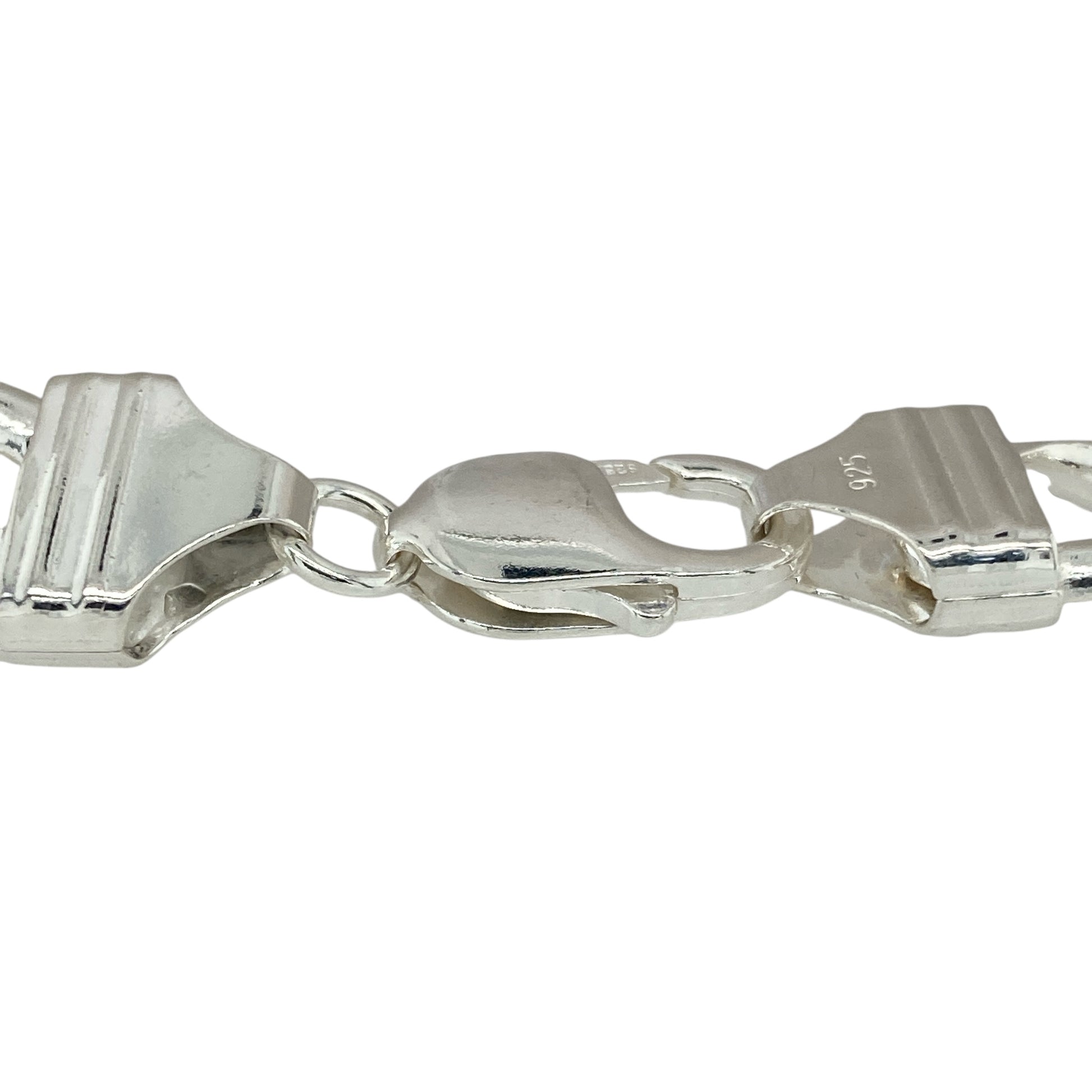 Bring maximum impact and timeless style to your jewellery collection with this new 925 solid silver 9" curb bracelet—a bold and heavyweight piece designed for those who appreciate standout silver.

Design: Featuring a classic curb link pattern with a wide 14mm link width, this bracelet delivers a strong, confident look with enduring appeal.
Material: Made from solid 925 sterling silver, the high-polish finish enhances the bold links with a sleek, reflective shine.

