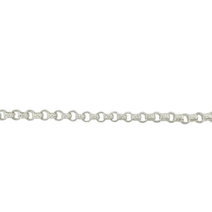 New 925 Silver 7.5" Patterned Engraved Belcher Bracelet