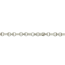 Load image into Gallery viewer, New 925 Silver 8.5&quot; Patterned Engraved Gypsy Style Bracelet
