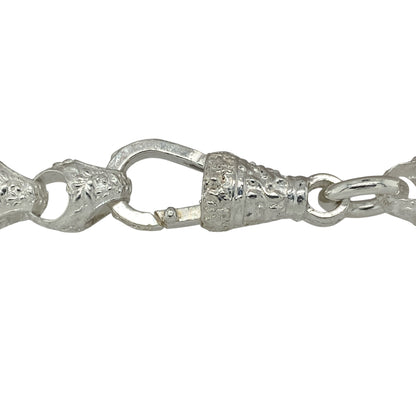 Bring natural inspiration and timeless texture to your jewellery collection with this new 925 silver 8" patterned acorn link bracelet—a unique piece with intricate design and symbolic charm.

Design: Featuring 8mm wide acorn-inspired links with detailed patterning, this bracelet captures the beauty of nature with a classic and textured style.
Material: Made from solid 925 sterling silver, the polished finish highlights the fine engraving and adds a soft, lustrous shine.
