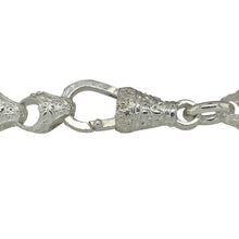 Load image into Gallery viewer, Bring natural inspiration and timeless texture to your jewellery collection with this new 925 silver 8&quot; patterned acorn link bracelet—a unique piece with intricate design and symbolic charm.

Design: Featuring 8mm wide acorn-inspired links with detailed patterning, this bracelet captures the beauty of nature with a classic and textured style.
Material: Made from solid 925 sterling silver, the polished finish highlights the fine engraving and adds a soft, lustrous shine.

