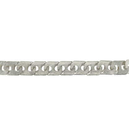 New 925 Silver 8" Patterned Bali Link Bracelet