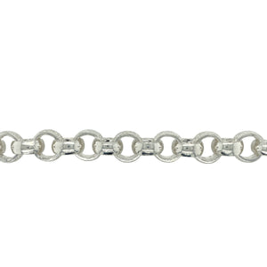 New 925 Silver 9.5" Patterned Engraved Belcher Bracelet