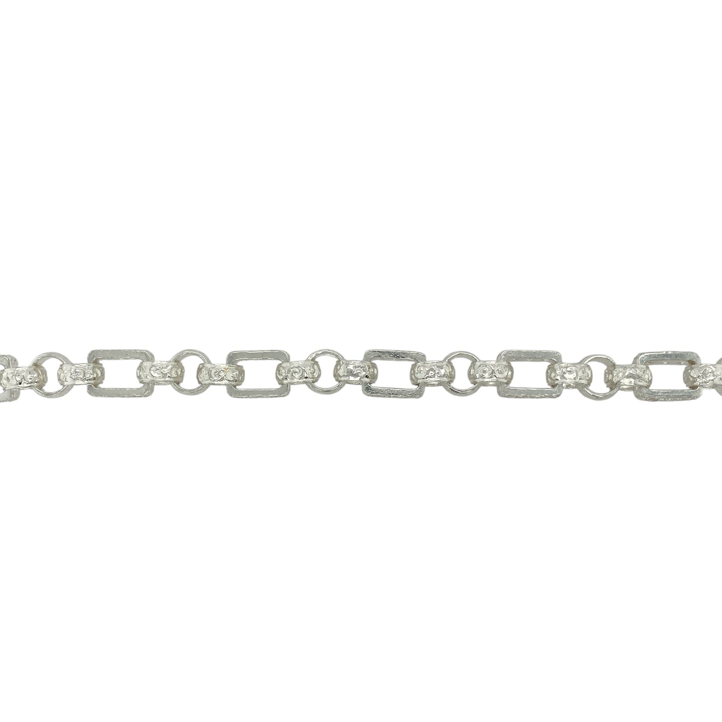 New 925 Silver & Cubic Zirconia Set 7.5" Gypsy Style Bracelet