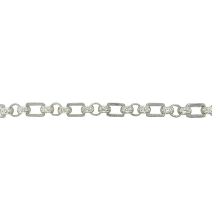 New 925 Silver & Cubic Zirconia Set 7.5" Gypsy Style Bracelet