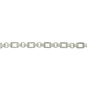 New 925 Silver & Cubic Zirconia Set 7.5" Gypsy Style Bracelet