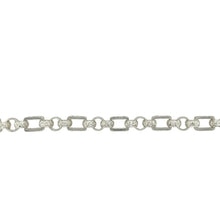 Load image into Gallery viewer, New 925 Silver &amp; Cubic Zirconia Set 8&quot; Gypsy Style Bracelet
