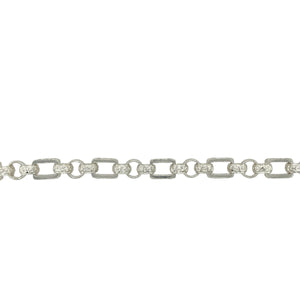 New 925 Silver & Cubic Zirconia Set 8" Gypsy Style Bracelet
