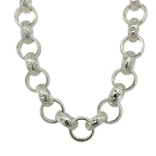 Load image into Gallery viewer, New 925 Silver 24.5&quot; Patterned Engraved Belcher Chain
