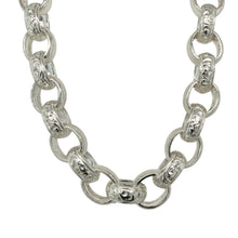 Load image into Gallery viewer, New 925 Silver 24&quot; Patterned Engraved Belcher Chain
