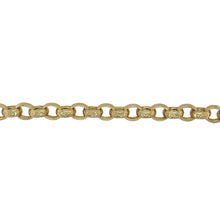 Load image into Gallery viewer, New Solid 925 Silver Heavily 9ct Gold Plated 9.5&quot; Patterned Belcher Bracelet

