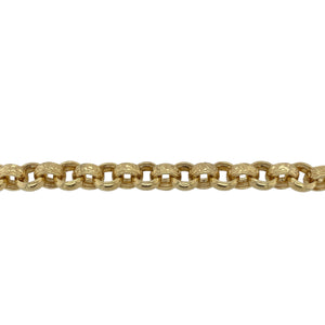 New Solid 925 Silver Heavily 9ct Gold Plated 9" Patterned Belcher Bracelet