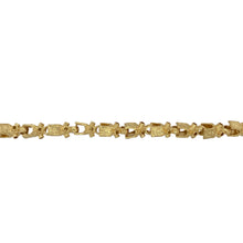 Load image into Gallery viewer, New Solid 925 Silver Heavily 9ct Gold Plated 8&quot; Lego Link Bracelet
