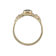 Load image into Gallery viewer, 9ct Welsh Gold &amp; Amethyst Set Celtic Ring
