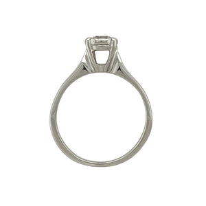 9ct White Gold & Diamond Set Solitaire Ring