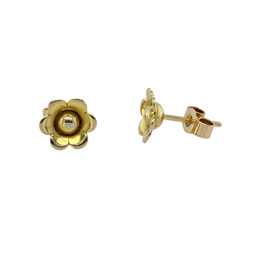 9ct Gold Flower Stud Earrings