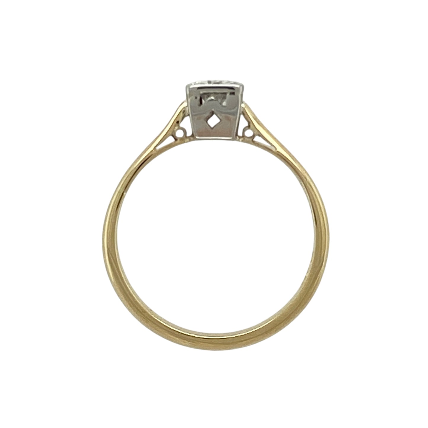 18ct Gold & Platinum Diamond Set Solitaire Ring