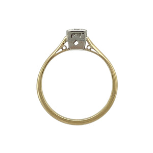 18ct Gold & Platinum Diamond Set Solitaire Ring