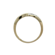 Load image into Gallery viewer, 9ct Gold Diamond &amp; Sapphire Set Crossover Ring
