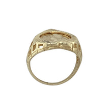 Load image into Gallery viewer, 9ct Gold Heart Shaped Coin Style Signet Ring
