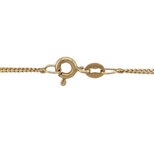 Load image into Gallery viewer, Bring classic simplicity and everyday elegance to your collection with this pre-owned 9ct yellow gold curb chain—a timeless essential with versatile style.

Design: This 20&quot; chain features traditional 1mm wide curb links, offering a sleek and understated look that pairs effortlessly with pendants or layers beautifully on its own.
Material: Made from 9-carat yellow gold, the polished finish adds a subtle shine and warm tone to the delicate design.

