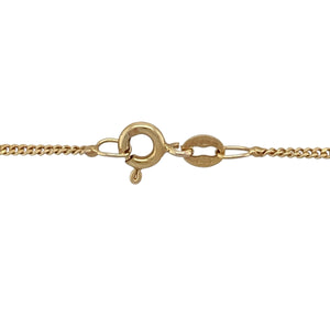 Bring classic simplicity and everyday elegance to your collection with this pre-owned 9ct yellow gold curb chain—a timeless essential with versatile style.

Design: This 20" chain features traditional 1mm wide curb links, offering a sleek and understated look that pairs effortlessly with pendants or layers beautifully on its own.
Material: Made from 9-carat yellow gold, the polished finish adds a subtle shine and warm tone to the delicate design.
