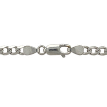 Load image into Gallery viewer, Bring bold elegance and timeless appeal to your collection with this pre-owned 9ct white gold curb chain—a classic piece with a sleek, polished finish.

Design: This 24&quot; chain features 4mm wide curb links, offering a strong and structured look that suits both everyday wear and special occasions.
Material: Made from 9-carat white gold, the highly polished finish enhances the clean lines of the curb links with a cool, refined shine.

