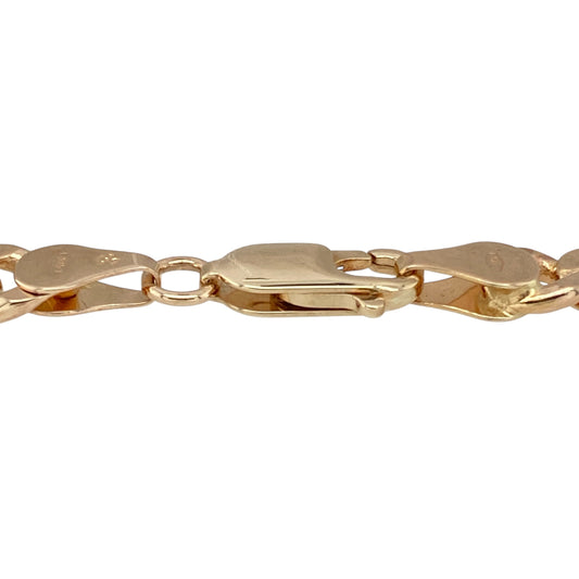 Make a bold and timeless statement with this pre-owned 9ct yellow gold 7.75" curb bracelet—a substantial piece designed for classic style and everyday confidence.

Design: Featuring 6mm wide curb links, the bracelet offers a smooth, interlocking pattern that lies flat against the wrist for a sleek and polished look.
Material: Made from 9-carat yellow gold, the high-shine finish enhances the depth and weight of the traditional curb link design.
