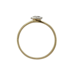 9ct Gold & Cubic Zirconia Set Triangle Ring