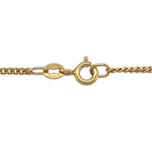 Load image into Gallery viewer, Add classic simplicity and golden shine to your collection with this pre-owned 9ct yellow gold 18&quot; curb chain—a versatile staple perfect for everyday wear or layering.

Design: Featuring approximately 1.5mm wide curb links, the chain offers a smooth, flat profile that lies neatly against the skin for a clean, timeless look.
Material: Made from 9-carat yellow gold, the polished finish enhances the warm tone and classic elegance of the link style.

