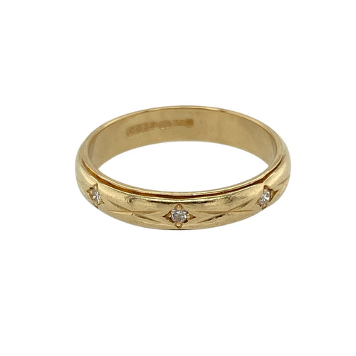 18ct Gold & Diamond Set Band Ring