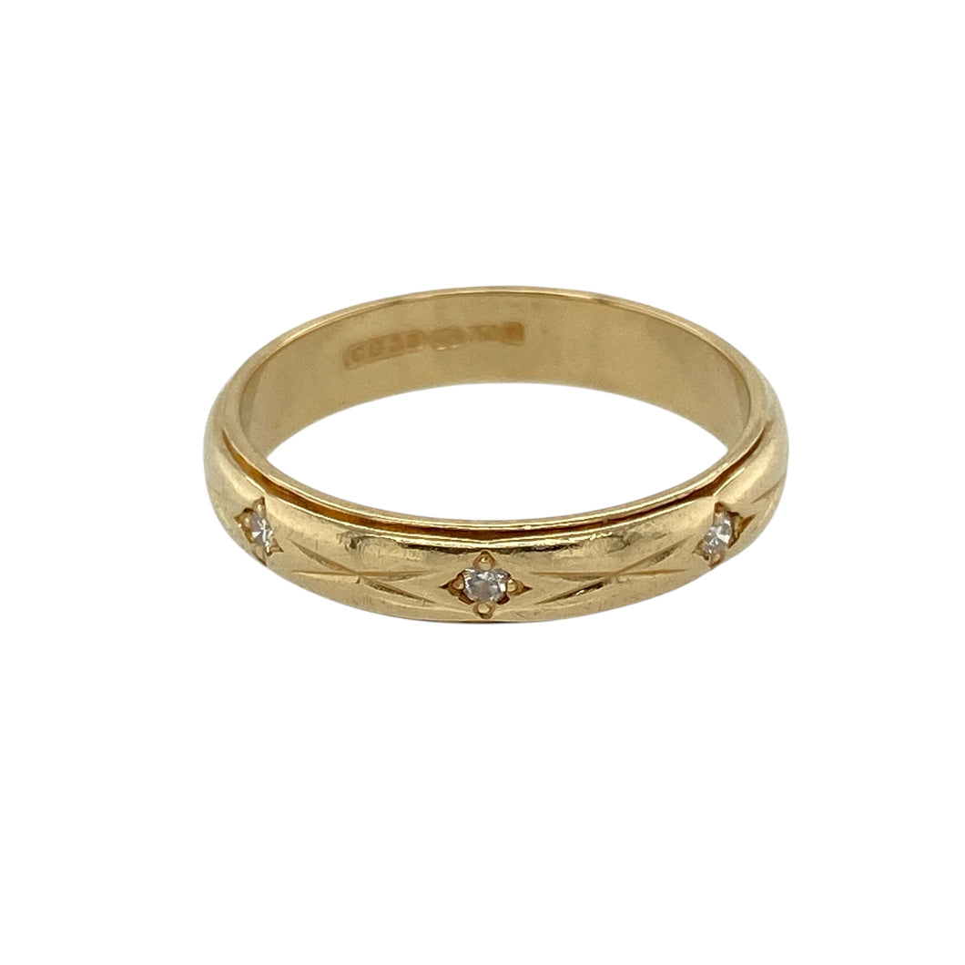 18ct Gold & Diamond Set Band Ring
