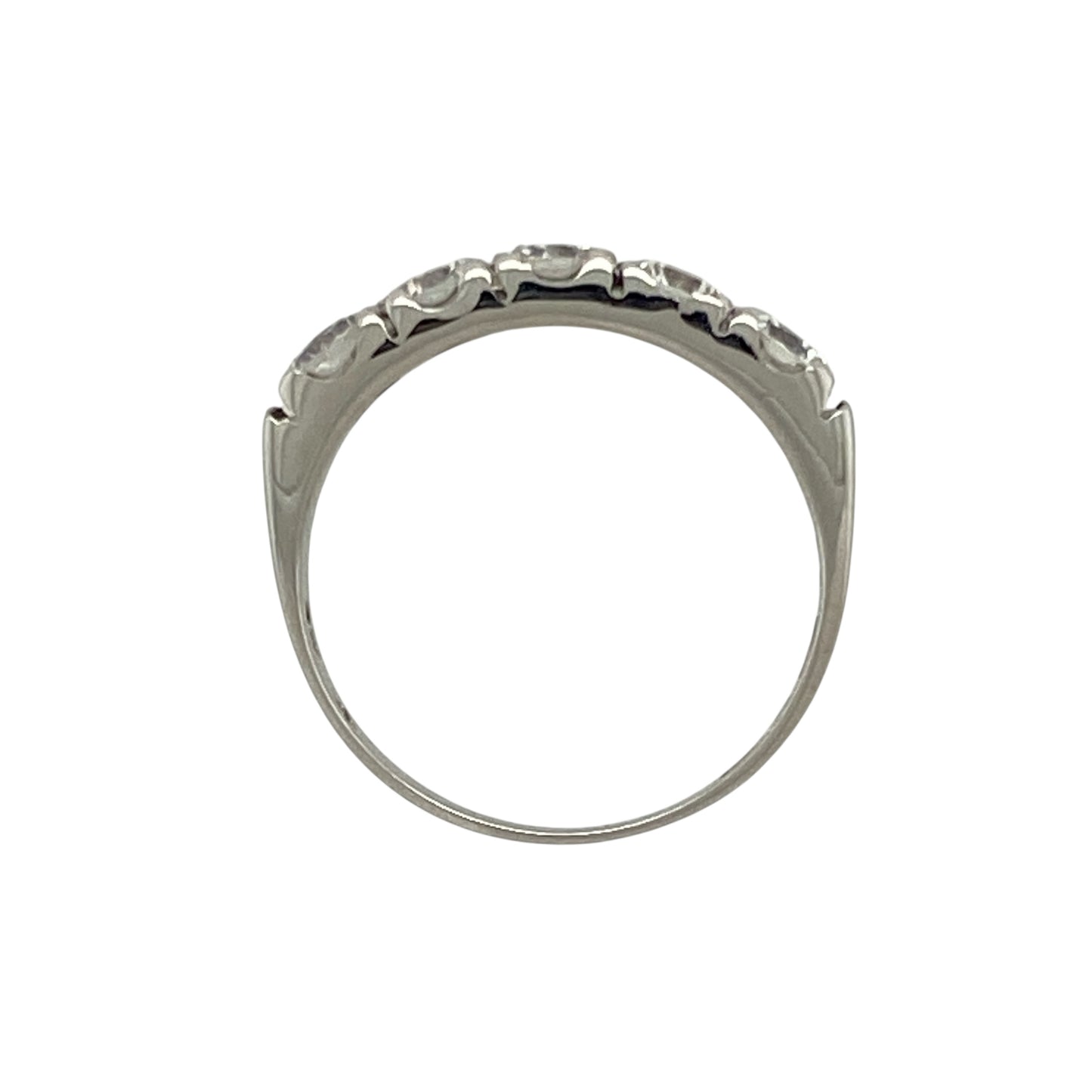 9ct White Gold & Cubic Zirconia Set Band Ring