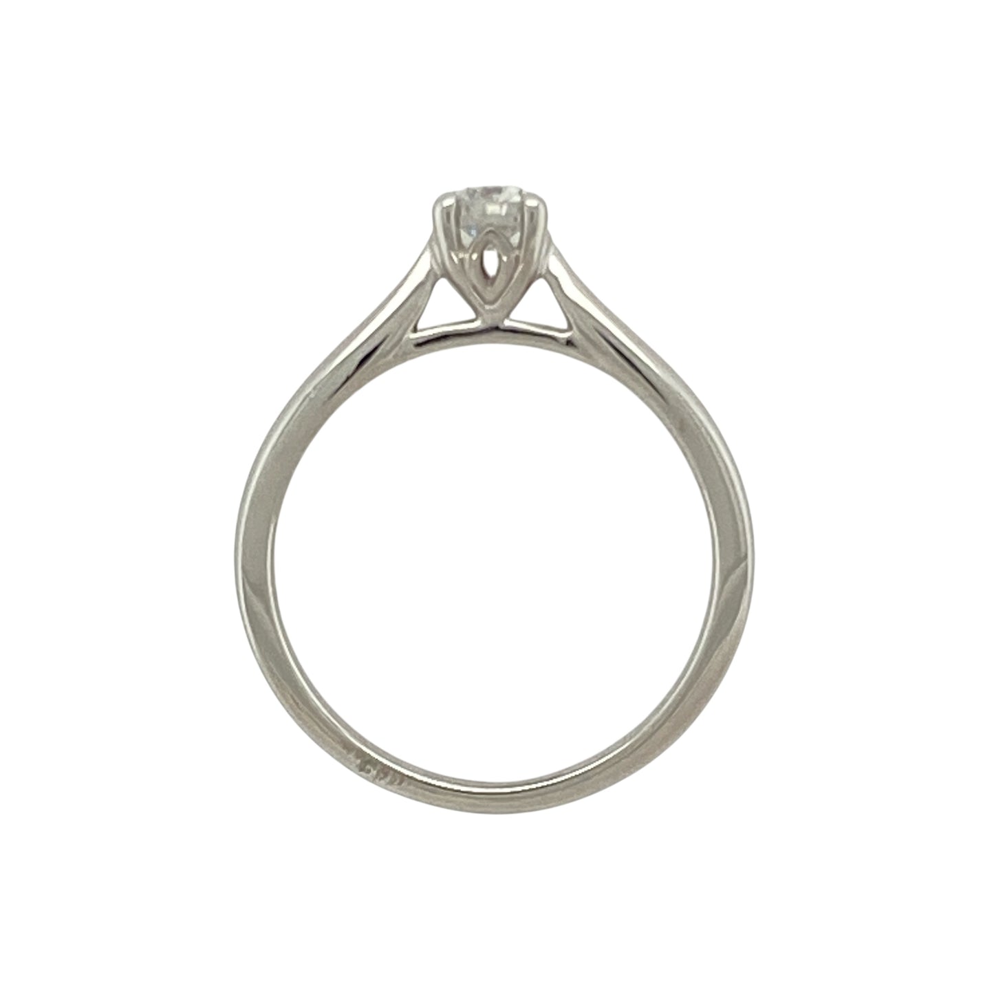 9ct White Gold & Diamond Set Solitaire Ring