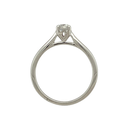 9ct White Gold & Diamond Set Solitaire Ring