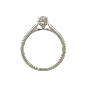9ct White Gold & Diamond Set Solitaire Ring