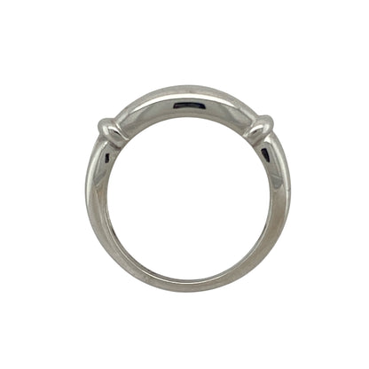 9ct White Gold & Diamond Set Band Ring