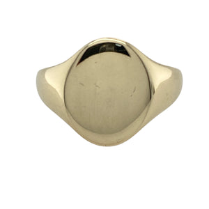 9ct Gold Oval Plain Signet Ring