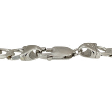 Load image into Gallery viewer, Add sleek sophistication and modern style to your collection with this pre-owned 9ct white gold curb bracelet—a bold yet versatile piece that offers timeless appeal, perfect for everyday wear or special occasions.

Design: This 8.25&quot; bracelet features classic curb links with a 7mm width, creating a strong and polished look that makes a subtle statement on the wrist.
Material: Made from 9-carat white gold, the cool, bright tone enhances the clean, contemporary feel of the curb design 
