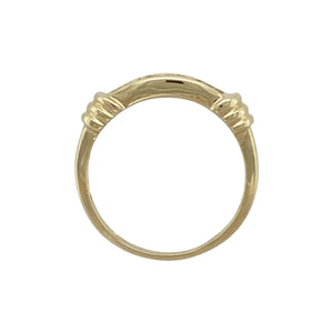 9ct Gold & Diamond Set Double Row Band Ring