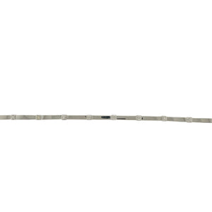 9ct White Gold & Diamond Set Bar 7" Bracelet